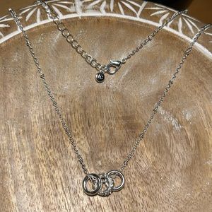 LC Lauren Conrad Triple Circle Silver Tone Necklace